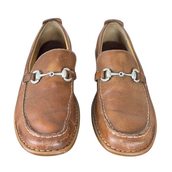 Men’s Brown Born Leather Horse Bit Slip-On Loafers -Size 8.5 - Picture 3 of 8